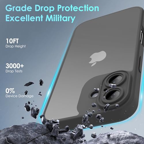Mootobo Designed for iPhone 16 Case 6.1-Inch, Military-Grade Protection 360° Full Body Frosted Translucent Back Phone Cover - Image 4