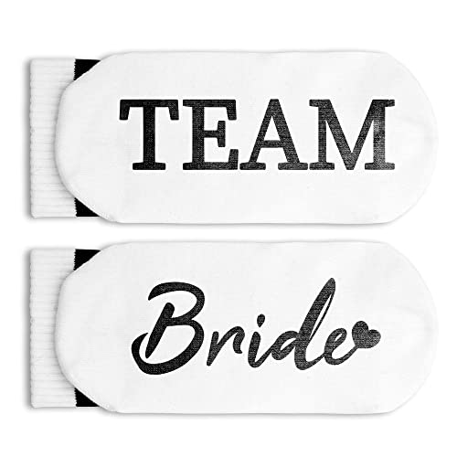 Grace Yonks Wedding Party Socks, Bridal Party Socks, Wedding Socks, Matron Of Honor Proposal Gift, Matron Thank You.(White) (Team Bride) #TOP21