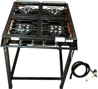 Fogão industrial 4 bocas alta pressão c/mangueira e registro - g