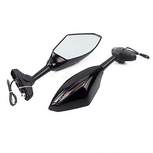 Espejos retrovisores laterales de motocicleta con luz intermitente ， para Honda CBR...