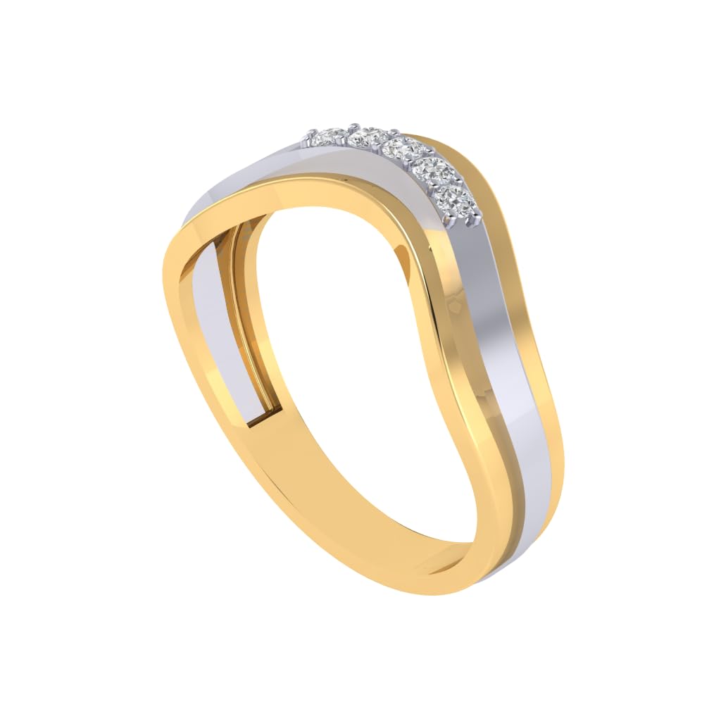 Pure 925 Sterling Silver Modern Designer Band Ring | Gold, Rhodium, Rose Gold Plating Options | Diamond Ring Gift for Men and Boys | Model RSM00041-picture-17