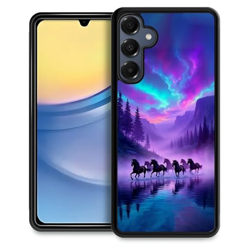Protection Samsung Galaxy A16 antichoc violette motif ciel et rivière de montagne
