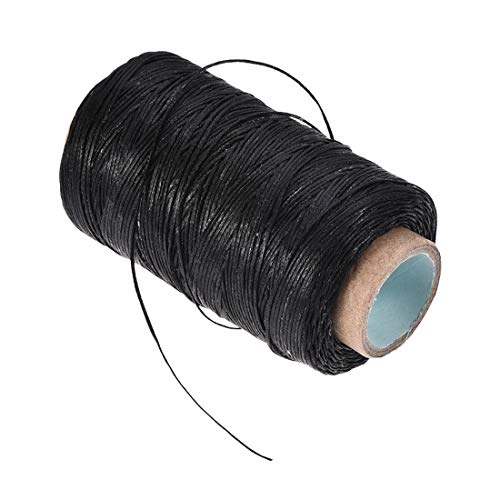 Hilo encerado para coser cuero 273 yardas 1mm negro miniatura 3