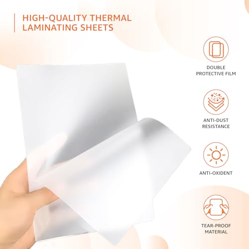 Image of Amazon Basics A4 Laminating Pouches | Premium Quality, Clear Glossy Finish, Waterproof | Perfect for Document & Certificate Protection (Pack of 100)