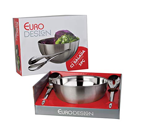 Saladeira 3 Peças, Euro, MSP4791, Inox