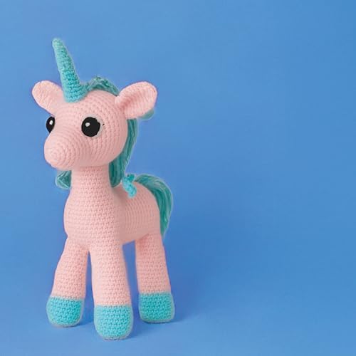 Image of Itsy Bitsy DIY Amigurumi Crochet Kit Whimsy Unicorn | Beginner Friendly Crochet Craft Set | Make Cute Handmade Unicorn Plush Toy | Complete DIY Hobby Gift Box
