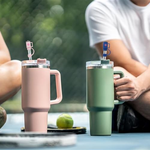 Image of 9P Straw Cover for Stanley Cup, Silicone Straw Topper for Stanley Cup 30&40oz with Tumblers, 10mm 0.4in Lid Accessories (Reusable)