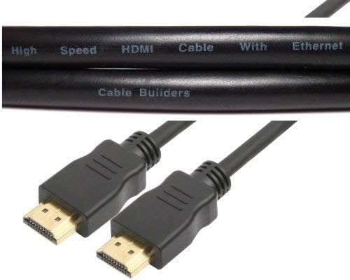 Cable Builders Short HDMI Cable [2-Pack], UHD Ultra High Speed HDMI 2.0 with Ethernet, 4K@30/50/60Hz, 1080P/2160P, 18GBps, 3D, Audio Return, Molded (3FT (2-Pack))