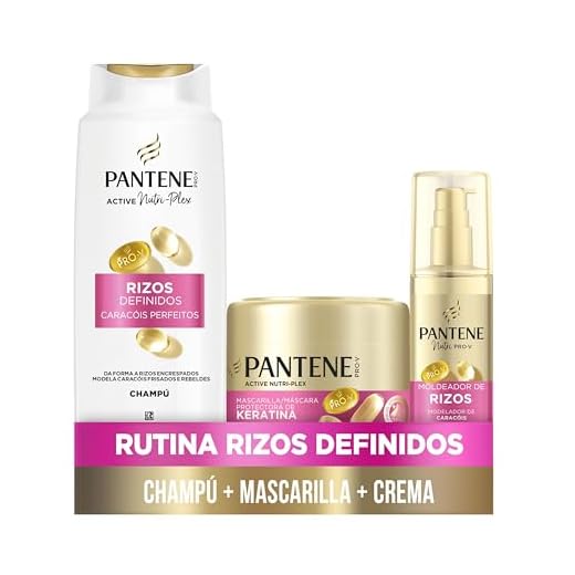 Pantene Pro-V Rizos Definidos Champú 625ml, Mascarilla 300ml, Moldeador De Rizos 145ml, Rizos Rebeldes Y Encrespados. Protege Enlaces Capilares