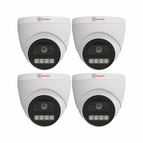 Image of Trueview 2MP Dual Light HD Dome Wired CCTV Camera with Built-in Mic | Works with DVR (TVI /AHD /CVI /CVBS) | All Time Color Vision, 3.6mm Lens, 20M IR, 15M White LED | H.265 Compression (4 HD Dome)