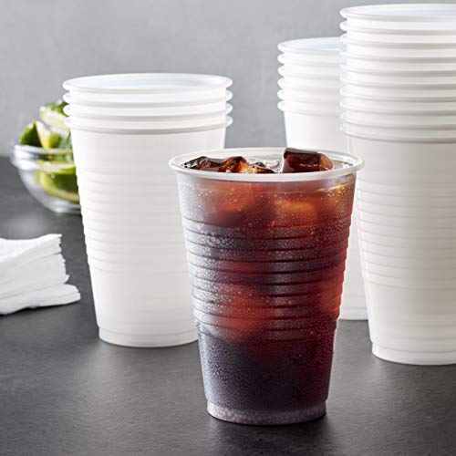 AmazonBasics Plastic Cups, Translucent, 12 Ounce, Pack of 100 - Thumbnail 2