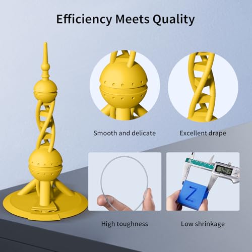 Image of ANYCUBIC High Speed 3D Printer Filament 1.75mm, Print Up to 10X Faster, Rapid PLA Filament with High Prints Quality, Dimensional Accuracy + /- 0.02mm, 1KG Reusable Spool, Vibrant Yellow