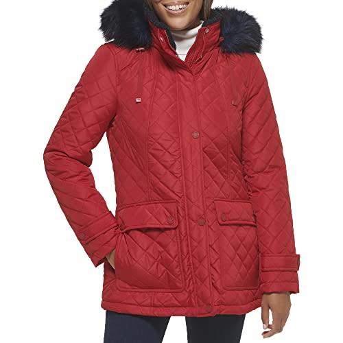 Tommy Hilfiger Women's Weather Resistant Fur Trim Jacket