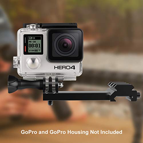 XAegis GoPro Picatinny Mount, 2 in 1 Camera Gun Mount for Picatinny Rail, 20mm Rail Mount for GoPro&Sony Camera