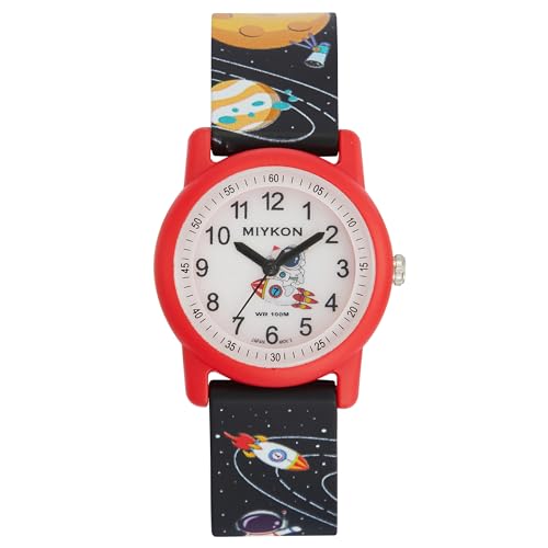 Image of Miykon Kids Watches for Boys and Girls - Educational Time-Telling Gift for Kids Aged 3-15, Toddlers, Preschoolers, and School-Aged Children - Easy to Read Analog Watch, Soft Resin Band, Japanese Quartz, 100M Water Resistant