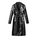 La chaqueta de cuero para mujer es ajustada, consulta la tabla de tallas proporcionada en la imagen para más información sobre las tallas y para confirmar tu talla para mantenerte caliente en días fríos.