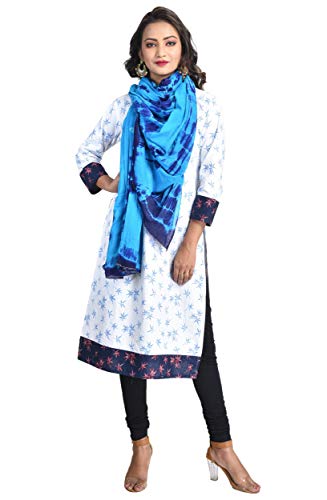 Image of Women's Pure Cotton Multi-Colored Traditional Authentic Tie Dye with Bandhej Bandhani Dupatta Chunni