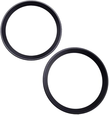 82mm & 74mm Black Front & Rear Logo Surrounding Ring Cover Trim Emblem Compatible for BMW 3 Series