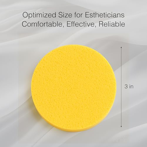 Image of APPEARUS Facial Sponges 60 Pack - Compressed PVA Face Sponges for Deep Cleansing, Exfoliating, Makeup Removal, for Sensitive Skin - Disposable Cosmetic Spa Round Sponge with Stick Shape