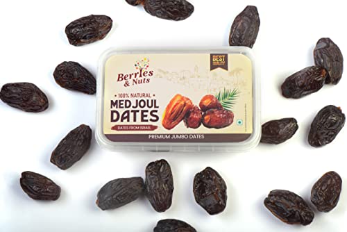 Image of Berries And Nuts Premium Jumbo Hand Picked Previously frozen Medjoul Dates|Jumbo Medjoul Dates, Medjool Dates|1 Kg|2 Box Of 500 Grams