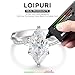 LOIPURI 4CT Marquise Cut Moissanite Engagement Ring for Women, Moissanite Wedding Rings 14K Gold/White Gold Plated, Promise Travel Band for Anniversary, Size 10