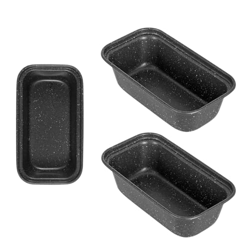 Walooza Mini Loaf Pan, 6X3 Inch Nonstick Bread Pans For Baking, Oven & Air Fryer Safe Small Banana Bread & Meatloaf Pan, Carbon Steel Baking Tins For Homemade Bread (Mini Loaf Pan(3-Pack))