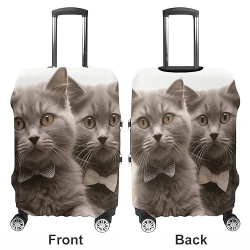 Travel Luggage Cover Elastic Suitcase Protector Anti-Scratch Washable Funny Cats Luggage Sleeve Tsa Approved Carry on Covers Baggage Cover Fits 18-32 Inch Luggages3