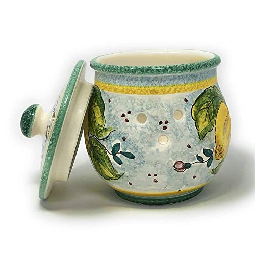 Hand-Painted Italian Ceramic Garlic Keeper - Tuscan Artistry by Ceramiche d'Arte Parrini - Image 3