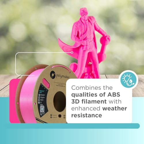 Image of Polymaker ASA Filament 1.75mm Pop Pink, 1kg ASA 3D Printing Filament, Heat & Weather Resistant - ASA 3D Printer Filament Perfect for Printing Outdoor Functional Parts