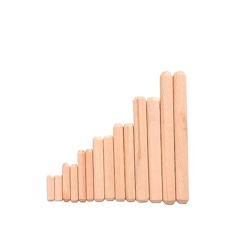 Cajón de madera para gabinete, redondo, estriado, para manualidades, juego de varillas para muebles, M6 × 0.787 in, 100 unidades