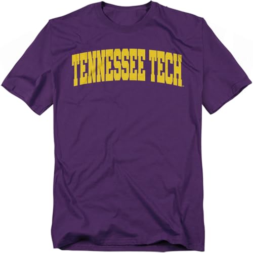LOGOVISION Tennessee Technological University School Name Arch Unisex Adult T Shirt, Purple, 2X-Large