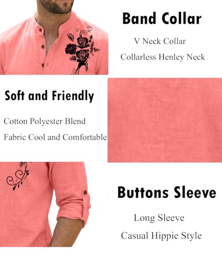 Image of Zombom Men's Cotton Polyester Blend Mandarin Collar Self One Design Printed Full Sleeve Regular Fit Casual Short Kurta