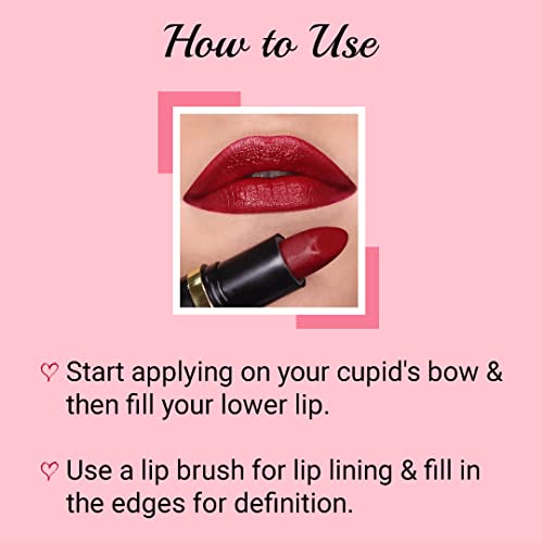 Iba Pure Lips Moisturizing Lipstick for Women - A72 Maroon Burst, 4g | Creamy Finish | Intense Color & Highly Pigmented | Enriched with Vitamin E, Coconut Oil and Shea Butter |... - Image 5