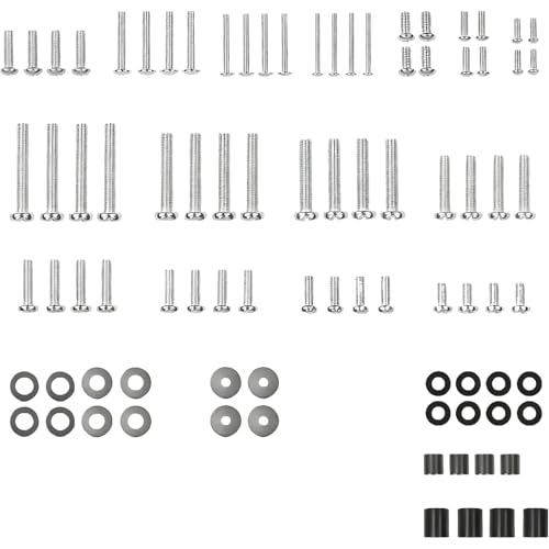 Tornillos para Montaje de Monitor - 84 Piezas Hardware M4 M5 M6 M8,Kit De Hardware Para Soporte TV,Reuniones Familiares Fiestas de Cumpleaños Hoteles Oficinas Hogar y Dormitorio