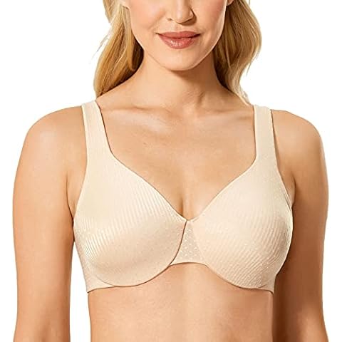 DELIMIRA Sujetador Reductor Beige 100D con Aros y Copas sin Relleno Cover
