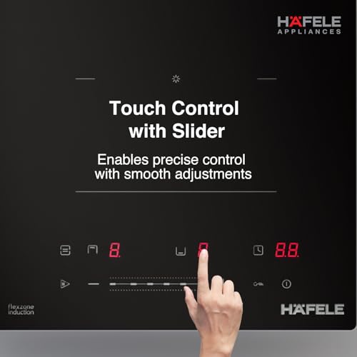 Image of Hafele Nero 30cm Built-in Induction Hob | 3500W | Flex Zones | Slider Touch Control | Power Boost | 2 Zones