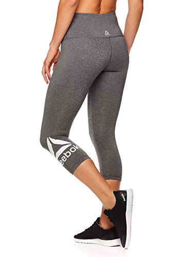 image for Reebok Women's High Waisted Capri Workout Leggings - Cropped Performan