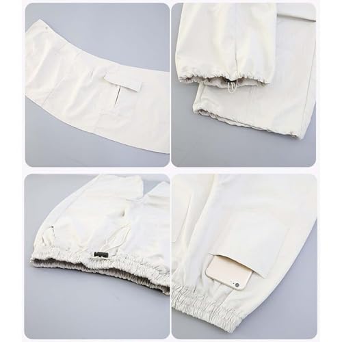 Moonker Girls Wide Leg Casual Pants Elastic High Waisted Solid Color Detachable Straight Joggers Trendy Comfy2