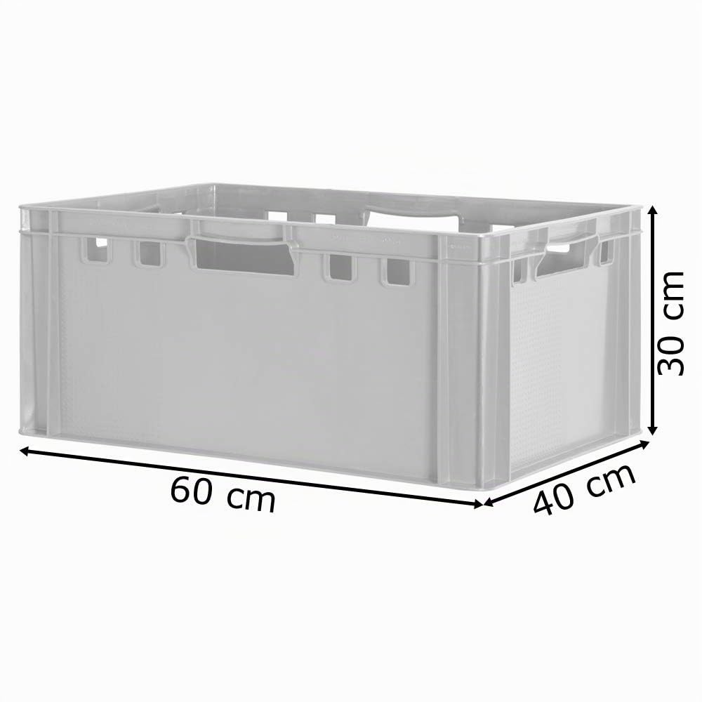 Fleischkiste E3 Fleischkiste Rot Fleischerkiste Fleischkisten Kiste Fleischkiste Eurobox Lebensmittelecht 60 x 40 Metzgerkiste Auswahl Kingpower, Anzahl:4