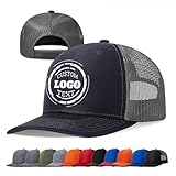 Custom Baseball Cap for Men Women Bulk Customized Caps Design Your Own Logo Text Image Personalized Trucker Hats for Gifts Sports Black/Dark Grey Hat 1