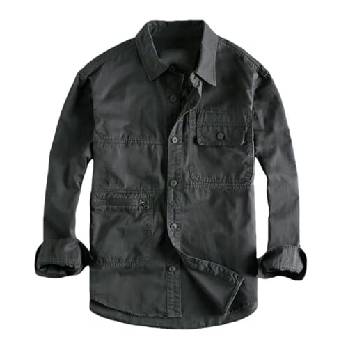 Chemise de travail coupe ample homme en coton style japonais épais