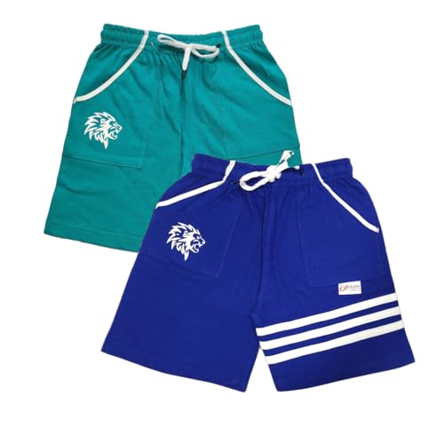 Image of TICOSS Boys Pack of 4 Cotton Blend Striped Shorts