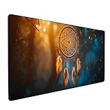 Feder Mauspad XXL 1600x800x3mm, Netto Mousepad Gaming, Schreibtischunterlage mit rutschfeste Gummibasis, Verbessert Präzision und Geschwindigkei Wasserdicht und Langlebig Desk Mat für Büro PC 5-2718