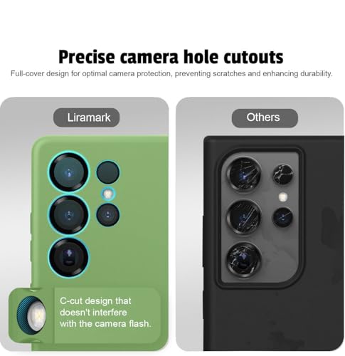 Image of LIRAMARK Liquid Silicone Soft Back Cover Case for Samsung Galaxy S25 Ultra 5G (Mint Green)