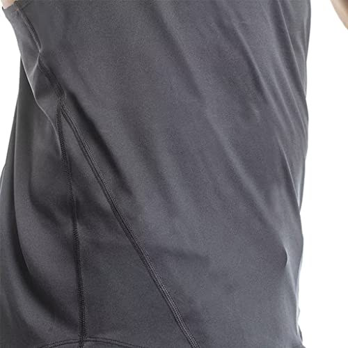 Oluolin Men's Tank Tops Muscle T Shirt Workout Gym Training Y Back Athletic Bodybuilding Tees Sleeveless Shirts Iron Grey #TOP4