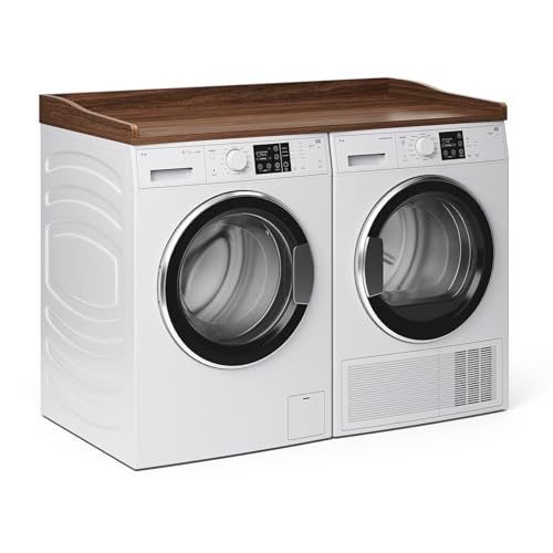 El Mejor Listado de Centros de Lavado Midea que Puedes Comprar On-line. 48 OAKHAM HOME - Lavadora de madera de una sola capa con estante de almacenamiento, nogal