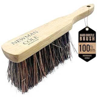 Newman and Cole Natural Wooden Hand Brushes - Choose from Hard Stiff Bristle Brush or Soft Brush with Natural or Synthetic Bristles (1 x Bassine Stiff Hand Brush)