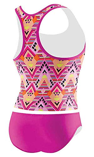 Speedo Girl's Sporty Splice Tankini 2 Piece Swimsuit2