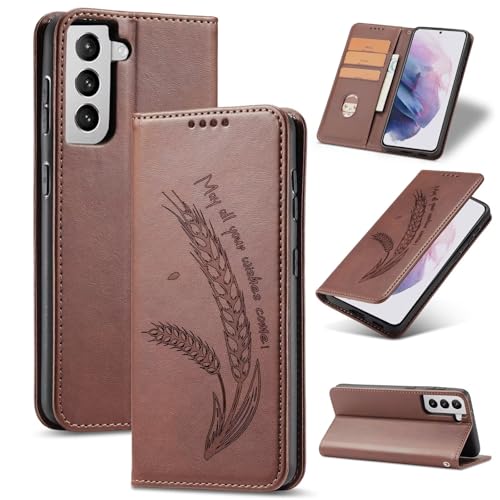 GoodcAcy Fundas Calcetín para OPPO A72 5G/A52 5G/A92S/Reno 4Z,Cuero PU Carcasa,Tipo Libro Flip Case con Tarjetas y Cartera,Soporte Plegable,Cierre magnético,Capa,Marrón