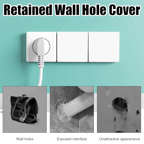 Miniatura 5 de 2 Piezas Tapa Ciega Enchufe Pared, 86x86 Mm Tapas De Enchufe Empotrado, Cubiertas Ciegas Empotradas, Tapa Ciega Blanca Para Enchufes Para Enchufes O Interruptores No Utilizados Blanco